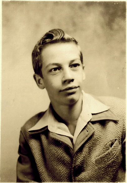 My Dad as a teenager. Even then, a sharp-dressed man.